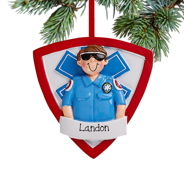 decorative personalized emt guy christmas ornament – Christmas ornament, holiday tree decoration or gift
