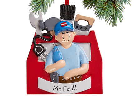 engraved personalized handyman christmas ornament – Christmas ornament, holiday tree decoration or gift