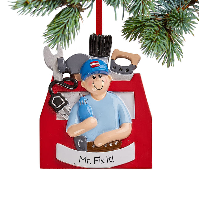 engraved personalized handyman christmas ornament – Christmas ornament, holiday tree decoration or gift
