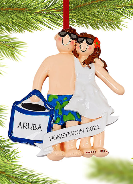Love On The Beach Ornament  by RUDOLPH AND ME Ornament