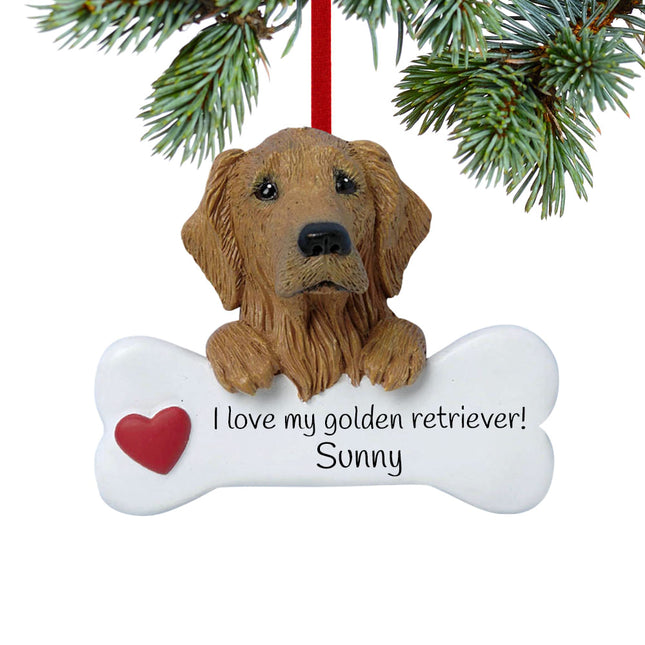 keepsake personalized golden retriever christmas ornament – Christmas ornament, holiday tree decoration or gift