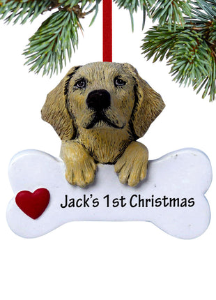 Yellow Labrador Retriever Ornament  by RUDOLPH AND ME Ornament