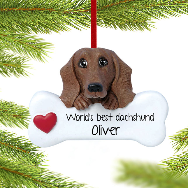 decorative personalized dachshund christmas ornament – Christmas ornament, holiday tree decoration or gift