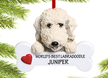 personalized personalized labradoodle christmas ornament – Christmas ornament, holiday tree decoration or gift