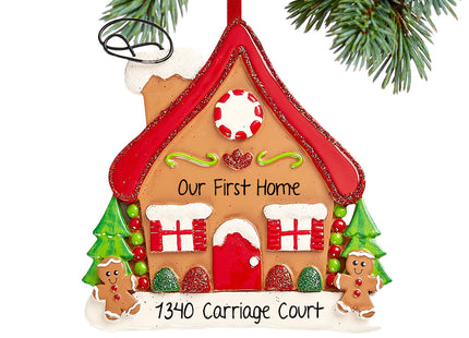 custom personalized gingerbread house christmas ornament – Christmas ornament, holiday tree decoration or gift
