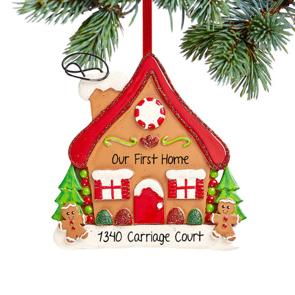 custom personalized gingerbread house christmas ornament – Christmas ornament, holiday tree decoration or gift