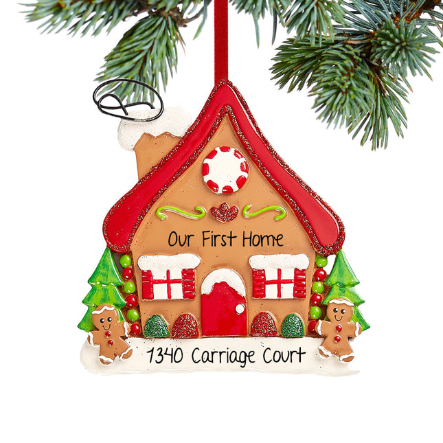custom personalized gingerbread house christmas ornament – Christmas ornament, holiday tree decoration or gift