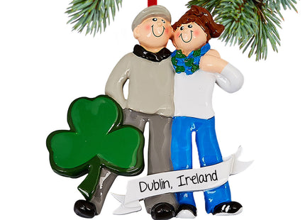 engraved personalized love in ireland christmas ornament – Christmas ornament, holiday tree decoration or gift