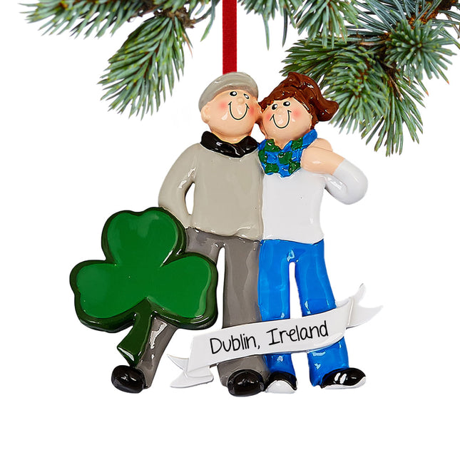 engraved personalized love in ireland christmas ornament – Christmas ornament, holiday tree decoration or gift