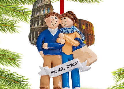 keepsake personalized love in italy christmas ornament – Christmas ornament, holiday tree decoration or gift
