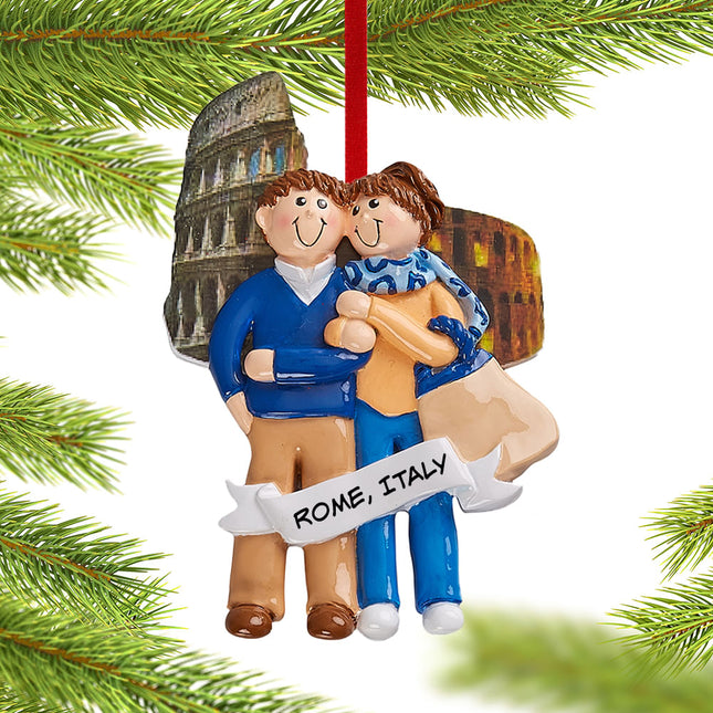 keepsake personalized love in italy christmas ornament – Christmas ornament, holiday tree decoration or gift