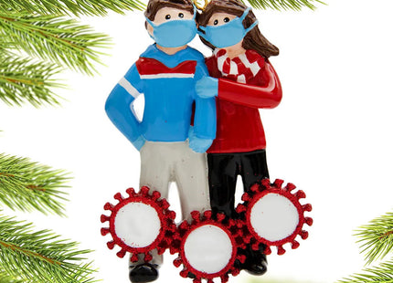 holiday personalized healthcare couple christmas ornament – Christmas ornament, holiday tree decoration or gift