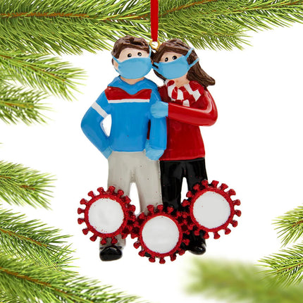 holiday personalized healthcare couple christmas ornament – Christmas ornament, holiday tree decoration or gift