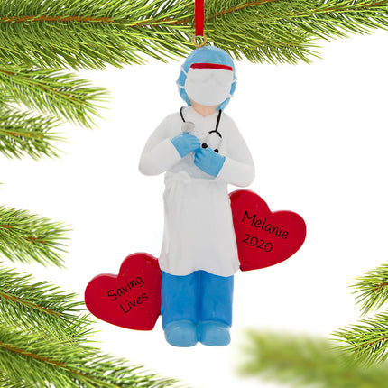 Nurse Personalized Ceramic Round Ornament