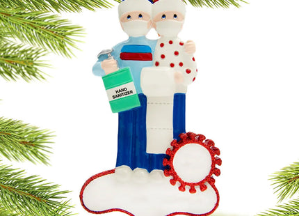 engraved personalized vaccine pandemic toilet paper couple christmas ornament – Christmas ornament, holiday tree decoration o