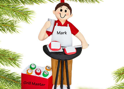 custom personalized bbq guy christmas ornament – Christmas ornament, holiday tree decoration or gift