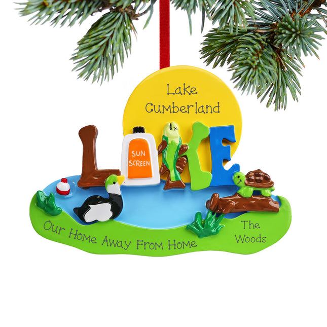 personalized personalized lake life christmas ornament – Christmas ornament, holiday tree decoration or gift