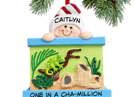 holiday personalized loves reptiles christmas ornament – Christmas ornament, holiday tree decoration or gift