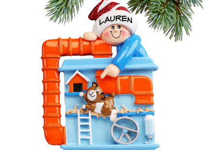 personalized personalized loves hamsters christmas ornament – Christmas ornament, holiday tree decoration or gift