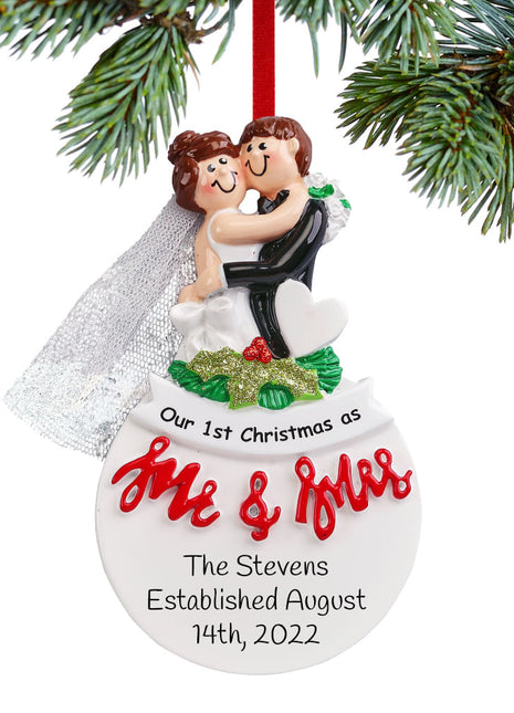 Mr & Mrs Ornament  by RUDOLPH AND ME Ornament