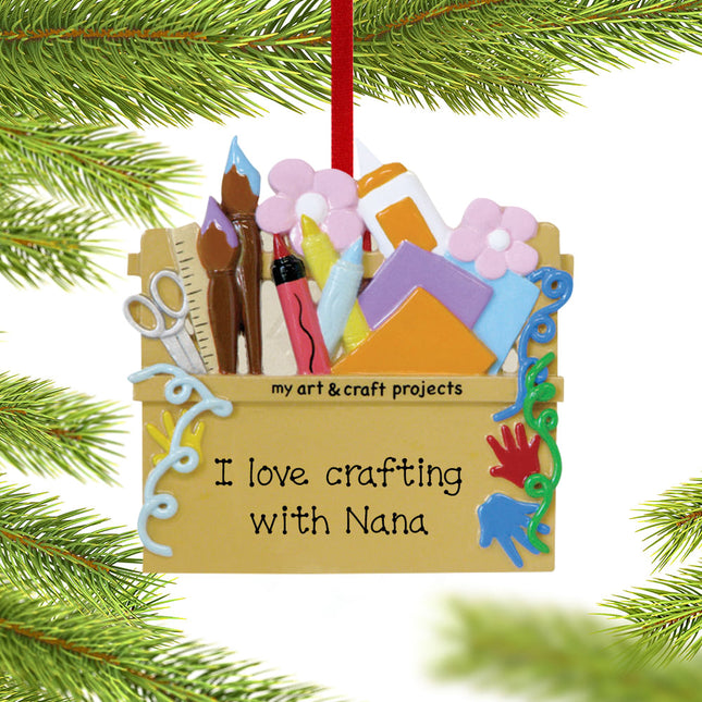 custom personalized arts and crafts christmas ornament – Christmas ornament, holiday tree decoration or gift