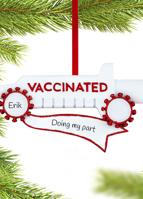 Vaccinated Ornament  by RUDOLPH AND ME Ornament