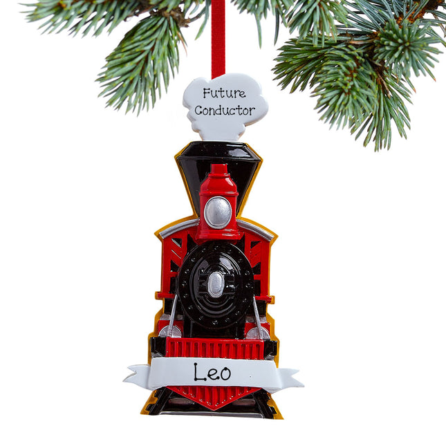 keepsake personalized train coming christmas ornament – Christmas ornament, holiday tree decoration or gift
