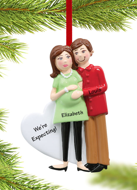 Pregnancy Couple Ornament  by RUDOLPH AND ME Ornament