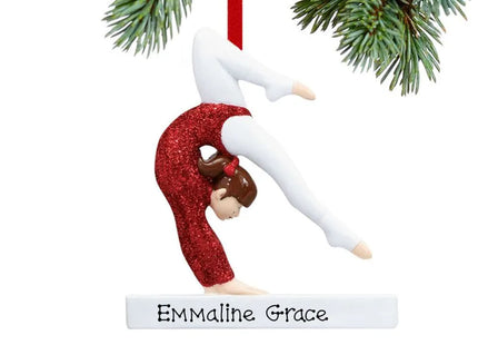 keepsake personalized gymnast christmas ornament – Christmas ornament, holiday tree decoration or gift