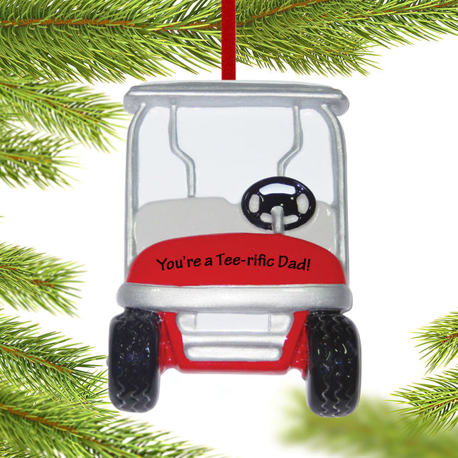 engraved personalized golf cart christmas ornament – Christmas ornament, holiday tree decoration or gift