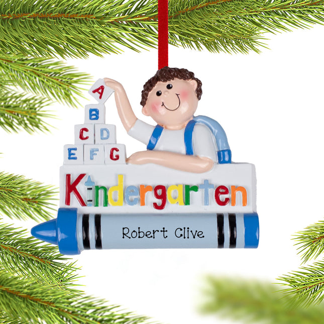 Kindergarten Boy or Girl Personalized Figurine Ornament