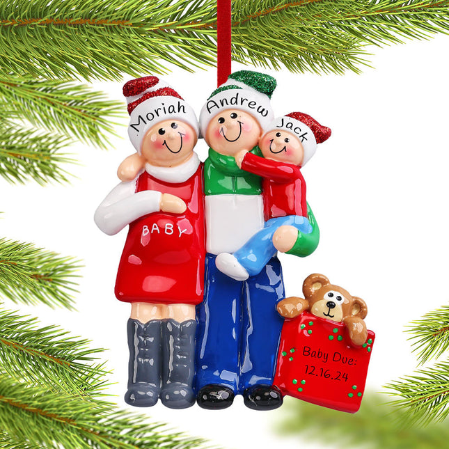 Family Of 3 Our Second Miracle Ornament