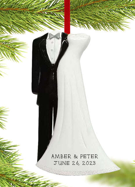 Wedding Gown and Tux Ornament  by RUDOLPH AND ME Ornament
