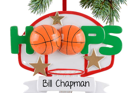 custom personalized hoops basketball christmas ornament – Christmas ornament, holiday tree decoration or gift