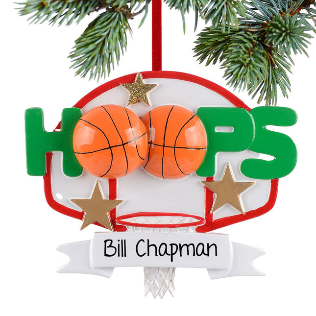 custom personalized hoops basketball christmas ornament – Christmas ornament, holiday tree decoration or gift