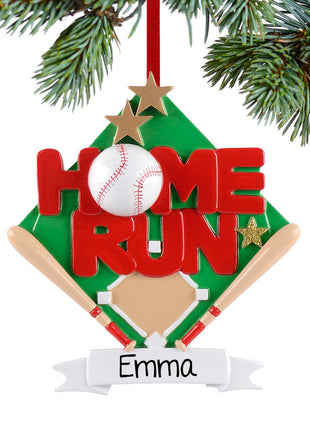 Home Run Baseball Diamond Ornament  by RUDOLPH AND ME Ornament