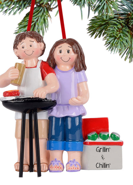 Bbq Couple Ornament  by RUDOLPH AND ME Ornament