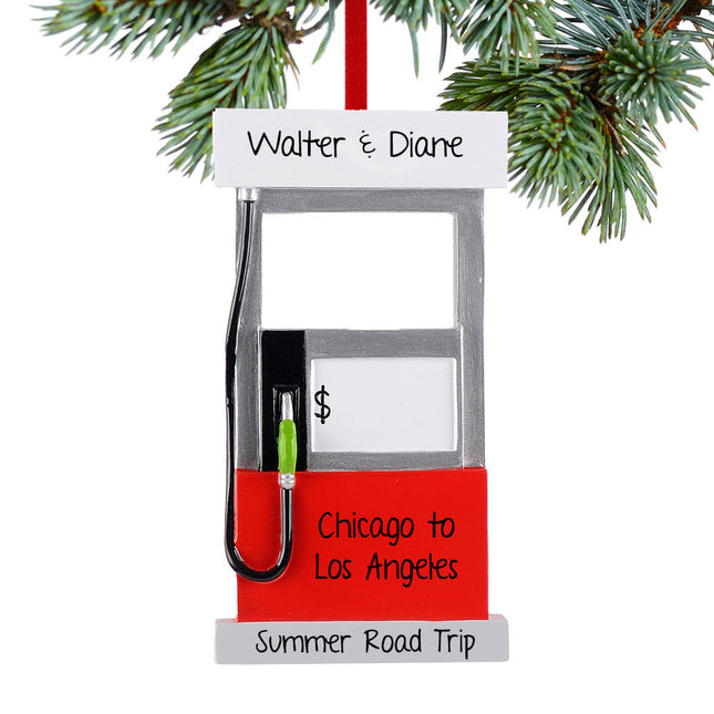 custom personalized gas station christmas ornament – Christmas ornament, holiday tree decoration or gift