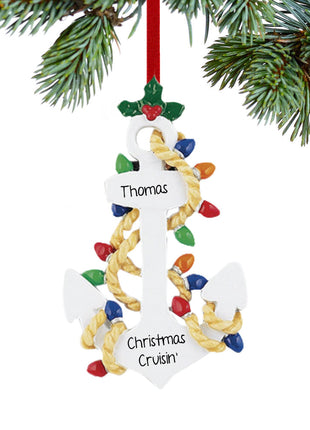 Anchor With Lights Ornament  by RUDOLPH AND ME Ornament