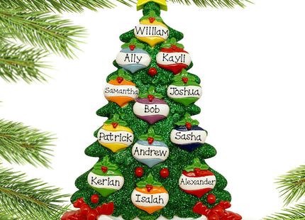 personalized personalized christmas tree family of 12 christmas ornament – Christmas ornament, holiday tree decoration or gif
