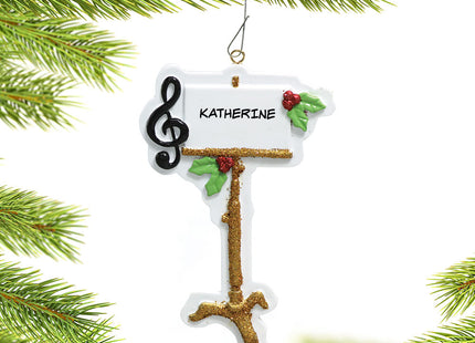 custom personalized music stand christmas ornament – Christmas ornament, holiday tree decoration or gift
