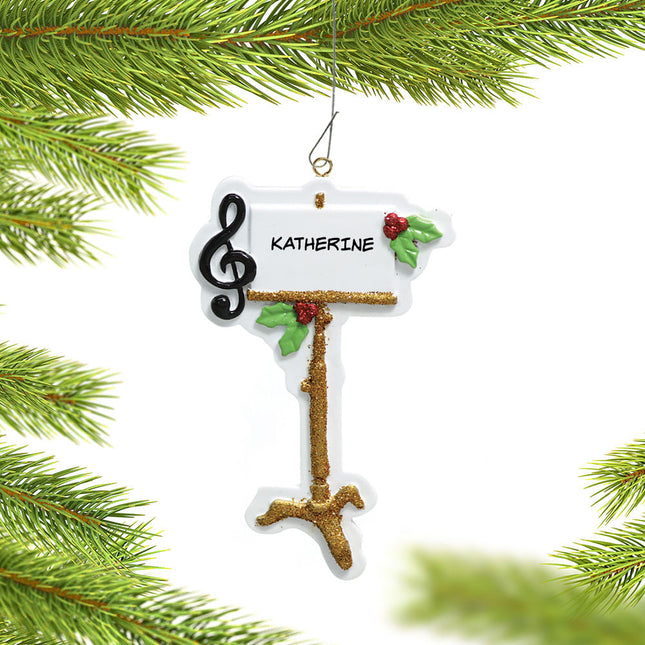 custom personalized music stand christmas ornament – Christmas ornament, holiday tree decoration or gift
