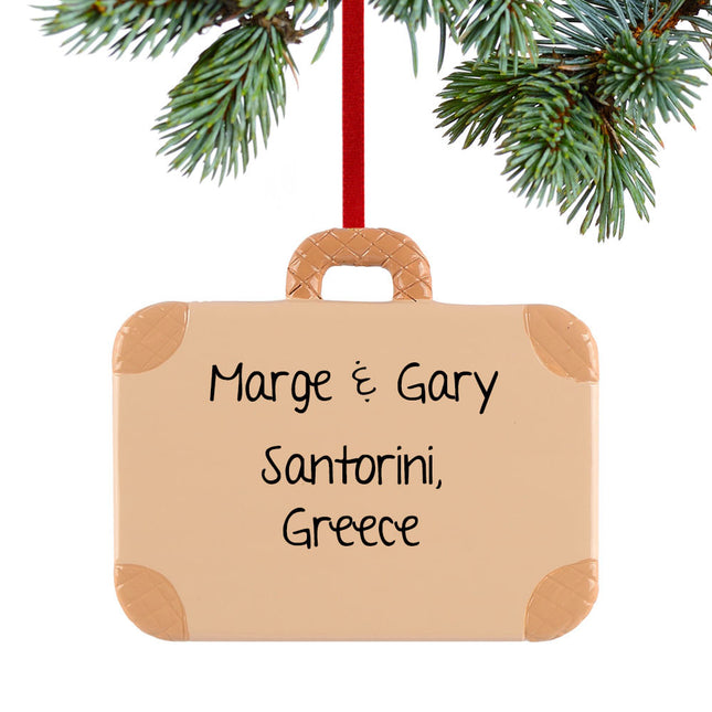 Personalized Suitcase Ornament