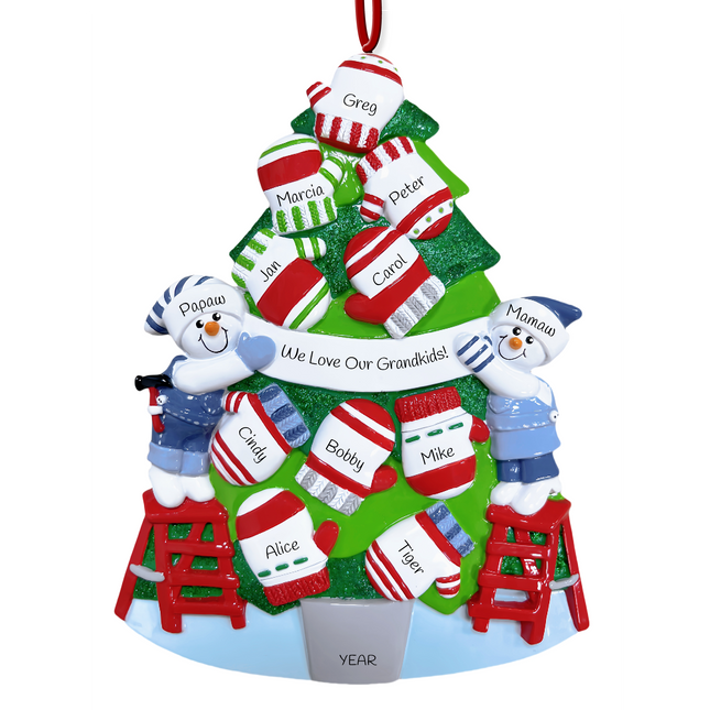 Personalized Family Christmas Tree Ornament