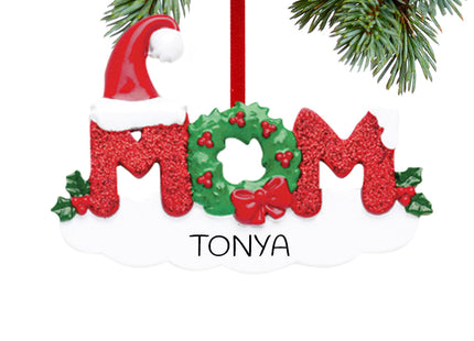 decorative personalized mom letters christmas ornament – Christmas ornament, holiday tree decoration or gift