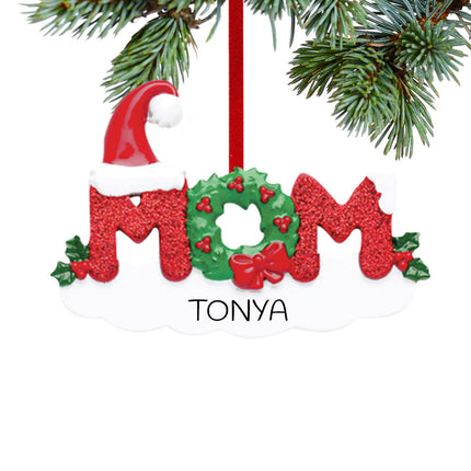 decorative personalized mom letters christmas ornament – Christmas ornament, holiday tree decoration or gift