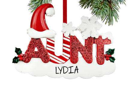 keepsake personalized aunt letters christmas ornament – Christmas ornament, holiday tree decoration or gift