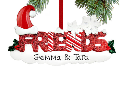 holiday personalized friends letters christmas ornament – Christmas ornament, holiday tree decoration or gift