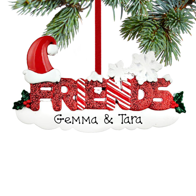 holiday personalized friends letters christmas ornament – Christmas ornament, holiday tree decoration or gift