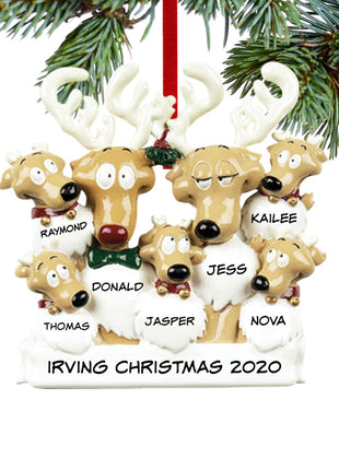 Reindeer Family 7 Ornament  by RUDOLPH AND ME Ornament